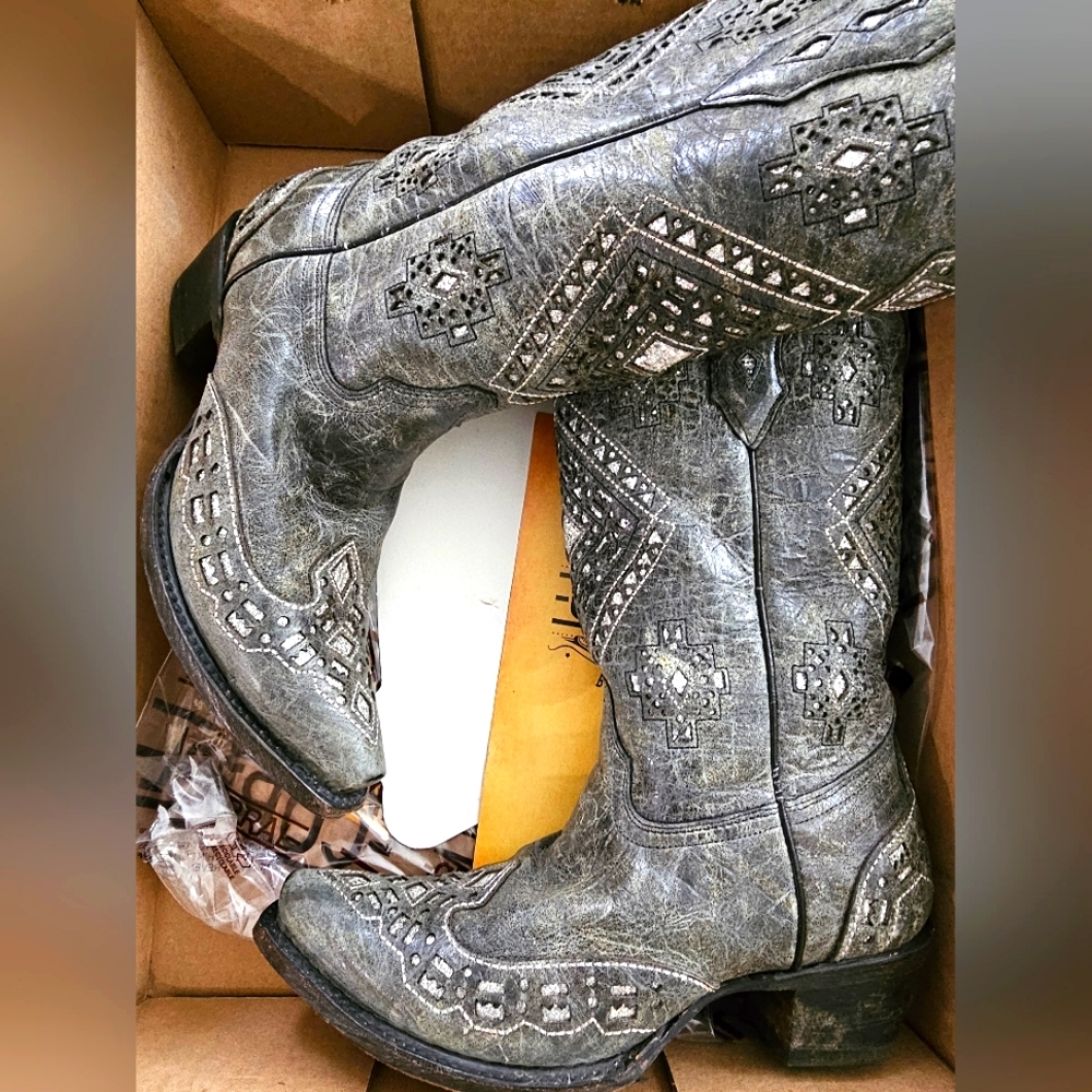 CORRAL WOMEN'S GLITTER INLAY WESTERN BOOTS